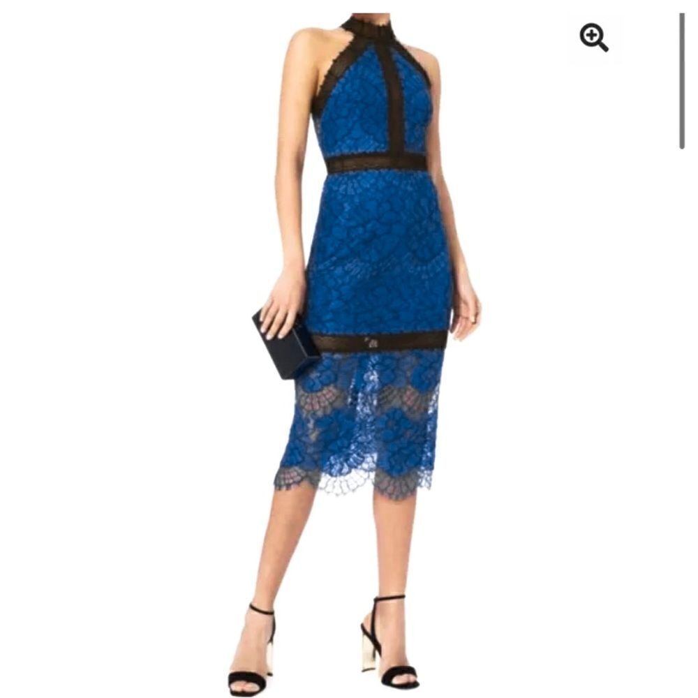 ALEXIS Marlowe Halter Lace Midi Dress Size XS